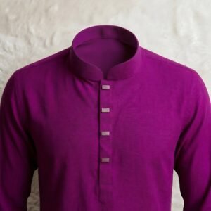 Royal Purple Textured Panjabi For Men's By SH Premium
