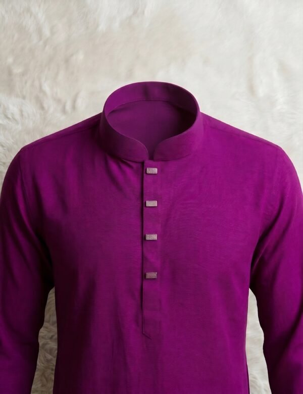 Royal Purple Textured Panjabi For Men's By SH Premium