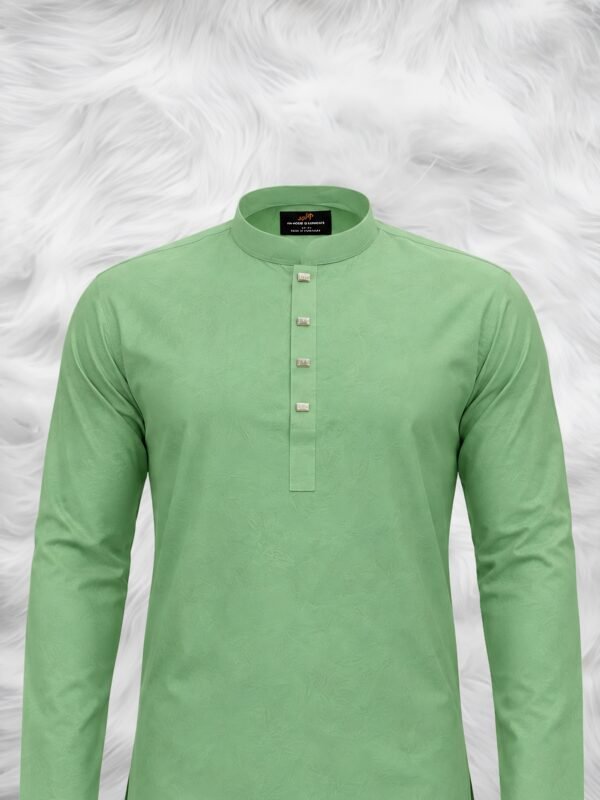 Olive Mint Breeze Panjabi by Sh Premium