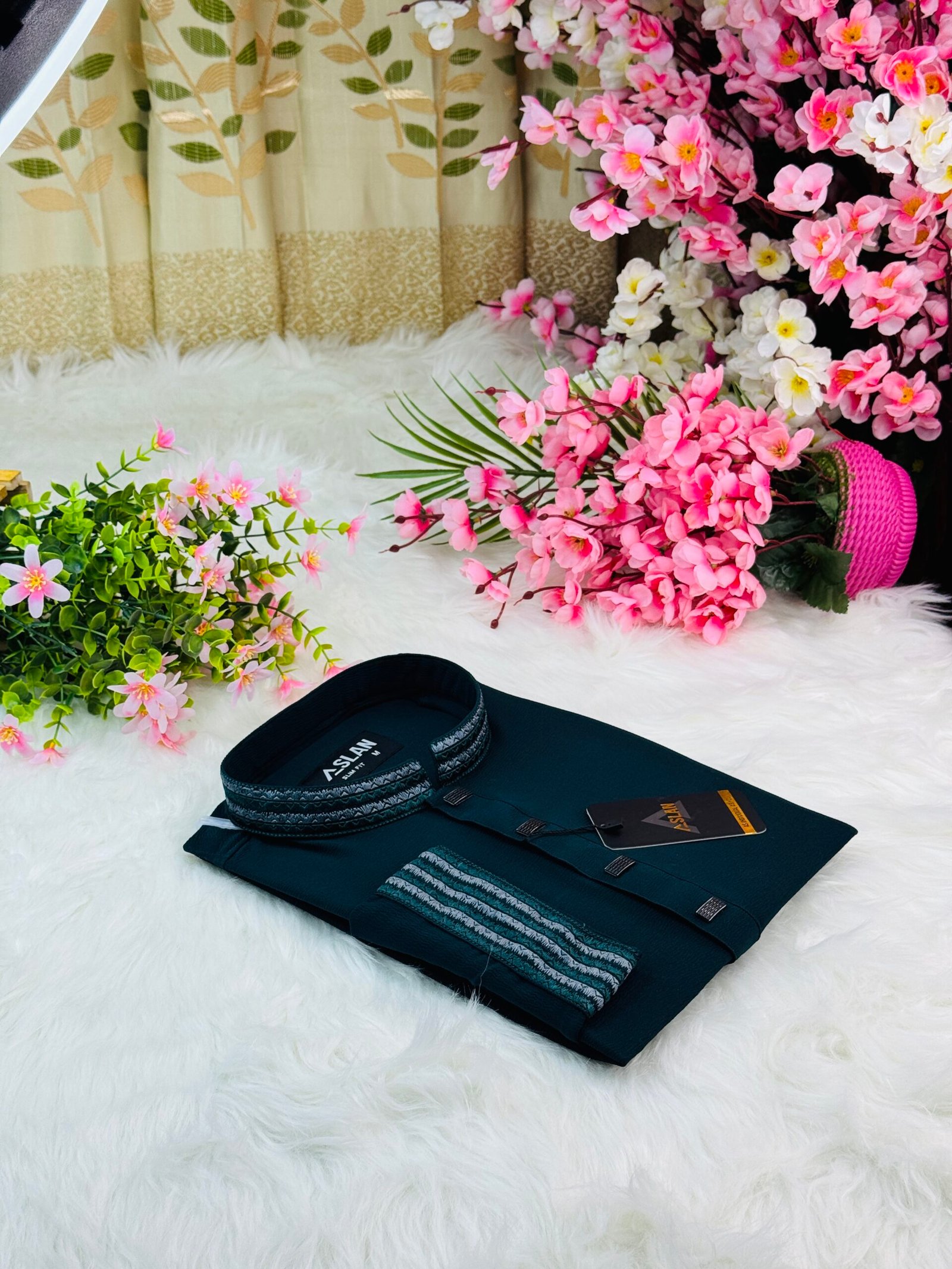 Emerald Obsidian Festive Panjabi By Sh Premium