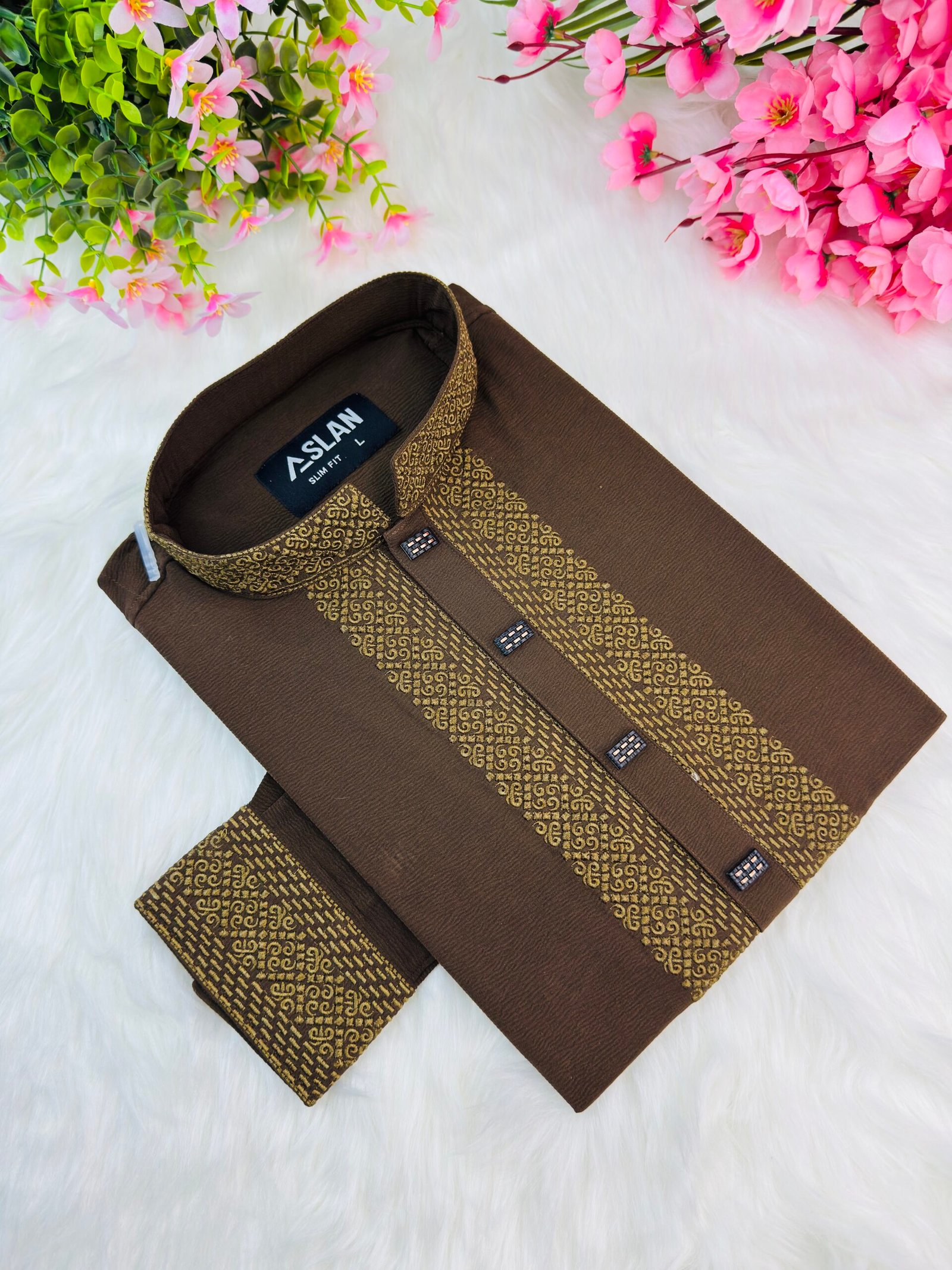Toffee Bronze Luxury Panjabi By Sh Premium