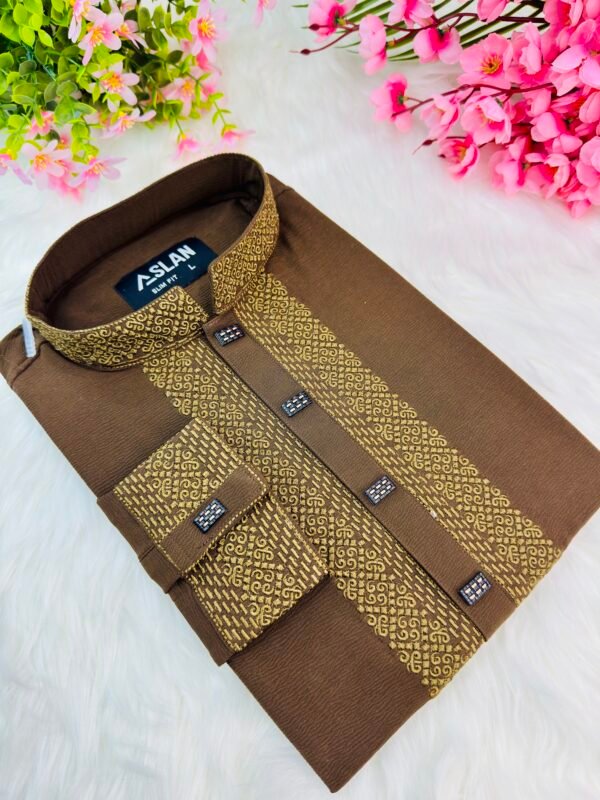 Toffee Bronze Luxury Panjabi By Sh Premium