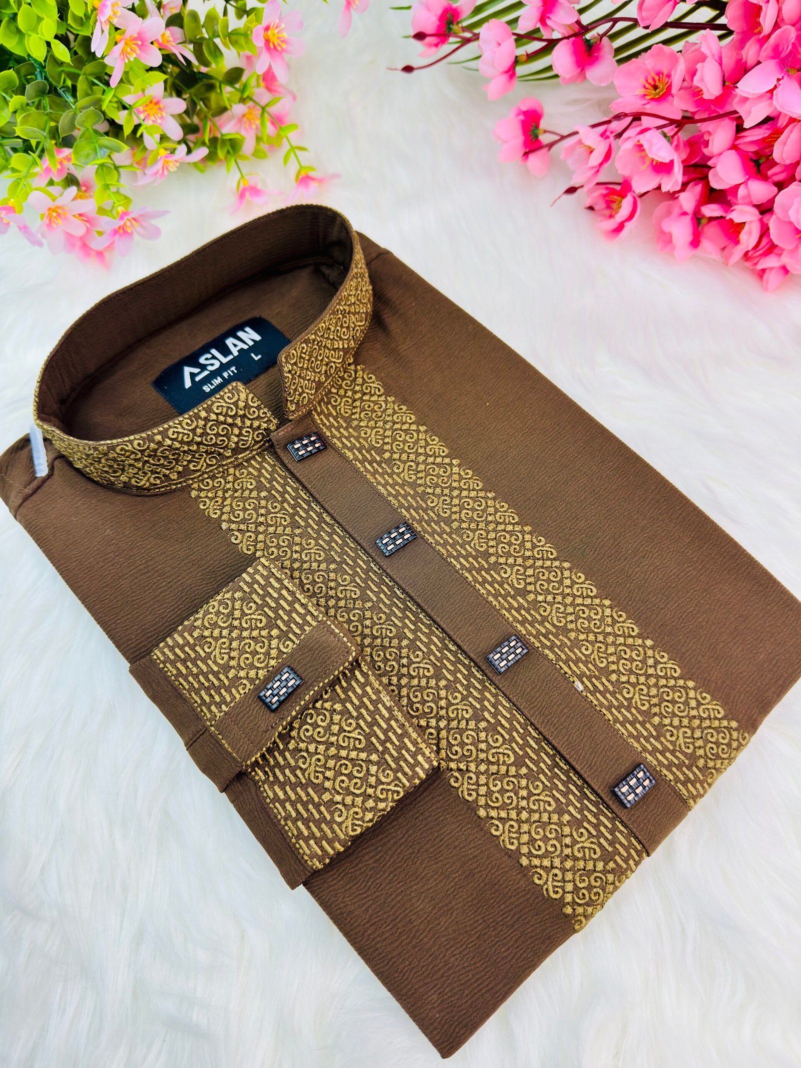 Toffee Bronze Luxury Panjabi By Sh Premium