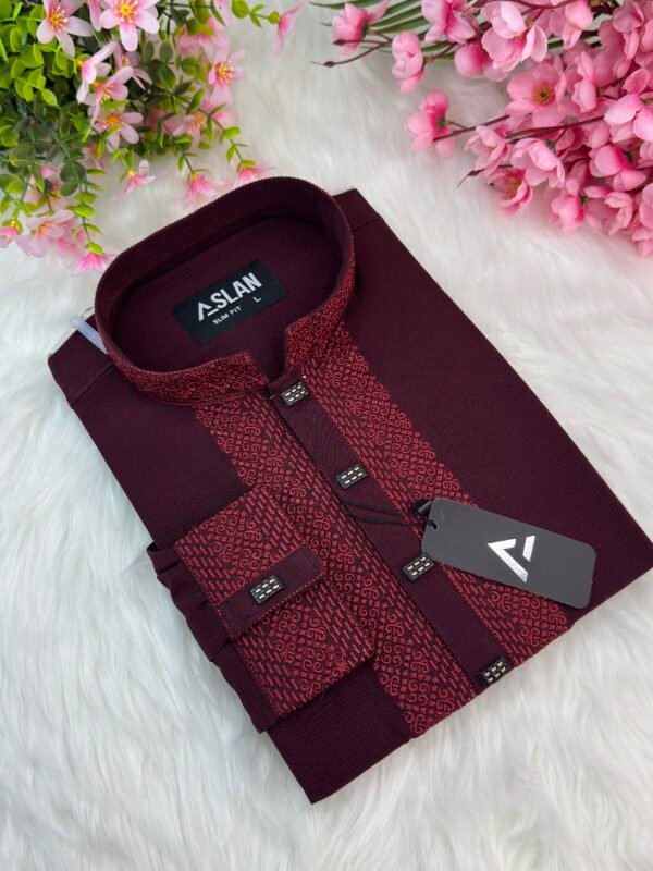 Garnet Eclipse Signature Panjabi By SH Premium