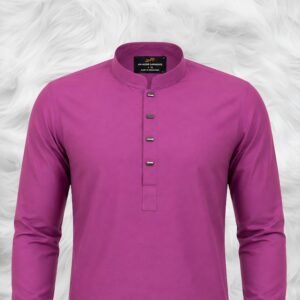 Berry Orchid Modern Panjabi by SH Premium